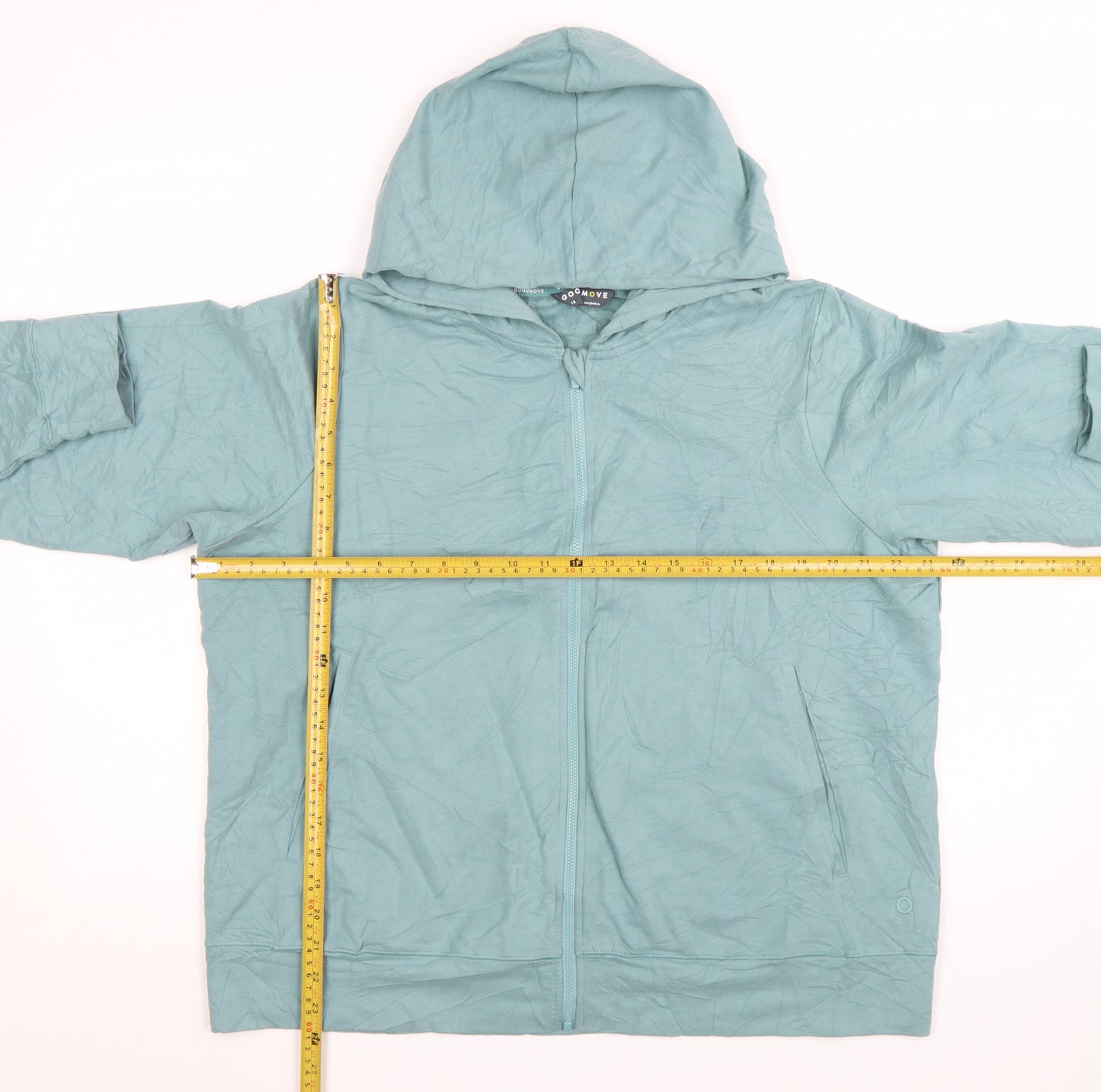 Marks and Spencer Womens Dusted Aqua Full Zip Hoodie Size 18 Cotton Blend