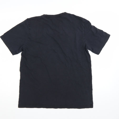 adidas Men's Black Cotton Crew Neck Short Sleeve T-Shirt Size L