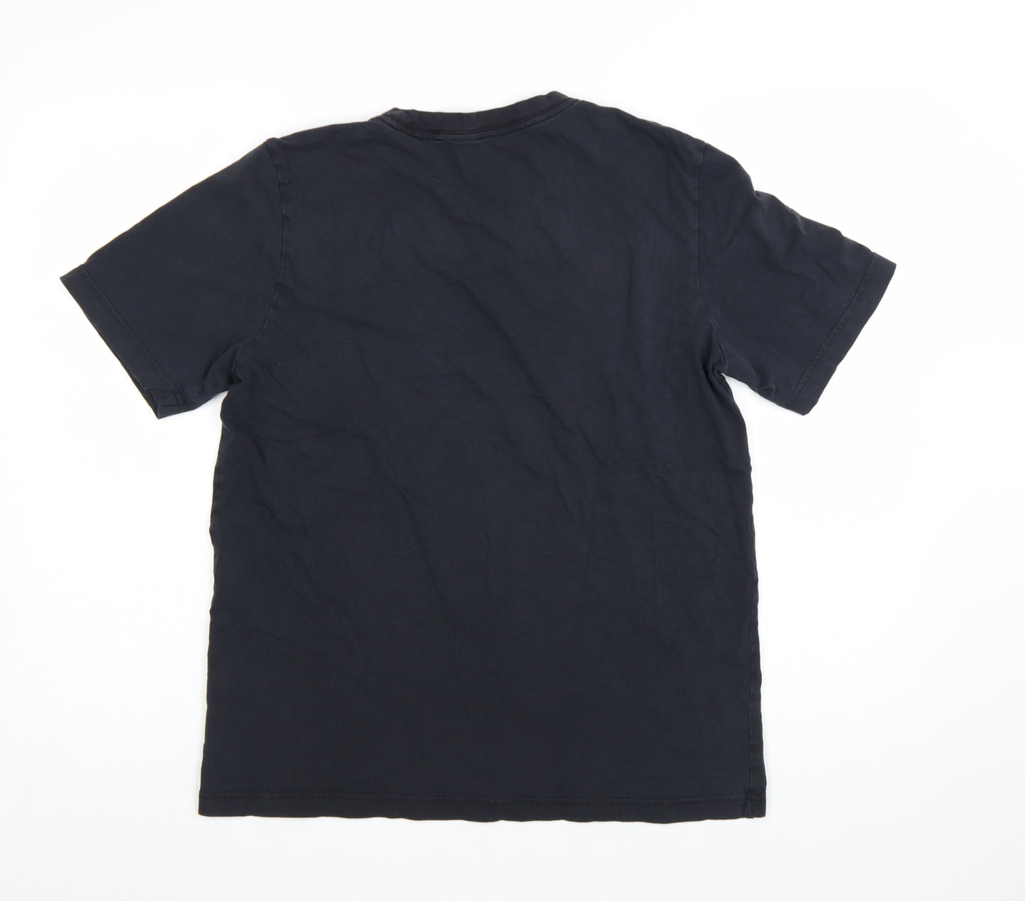 adidas Men's Black Cotton Crew Neck Short Sleeve T-Shirt Size L