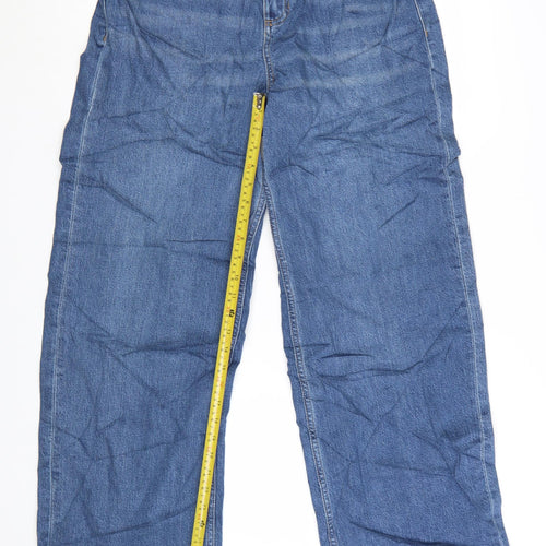 Marks and Spencer Women’s Blue Wide-Leg Jeans Size 14 Regular Fit Denim