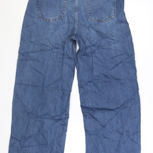 Marks and Spencer Women’s Blue Wide-Leg Jeans Size 14 Regular Fit Denim