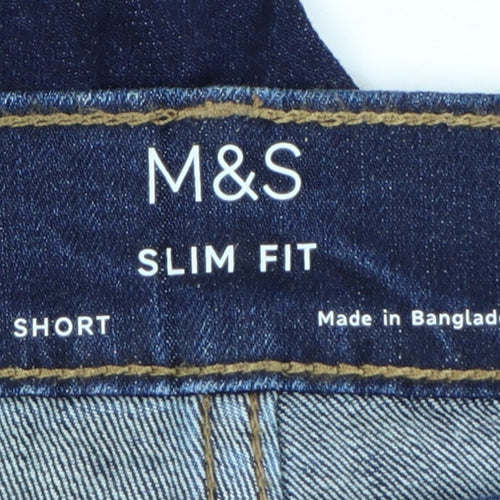 Marks and Spencer Men's Blue Slim Fit Jeans 32W 29L Denim
