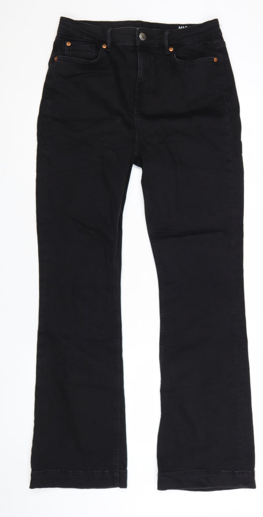 Marks and Spencer Women’s Black Bootcut Stretch Jeans Size 12 Long