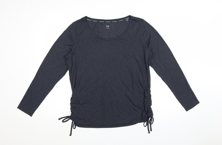 Marks and Spencer Women’s Black Long Sleeve Scoop Neck T-Shirt Size 16