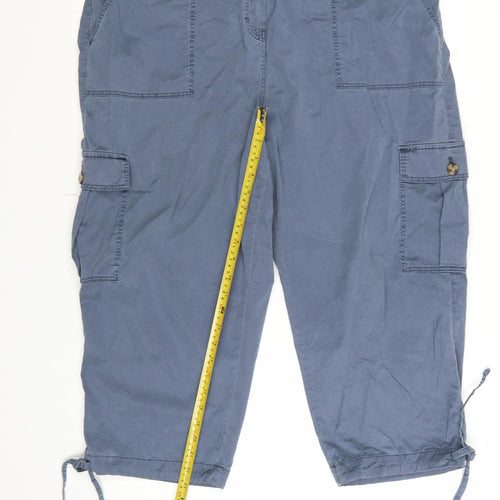 Marks and Spencer Womens Blue Size 22 Cargo Trousers