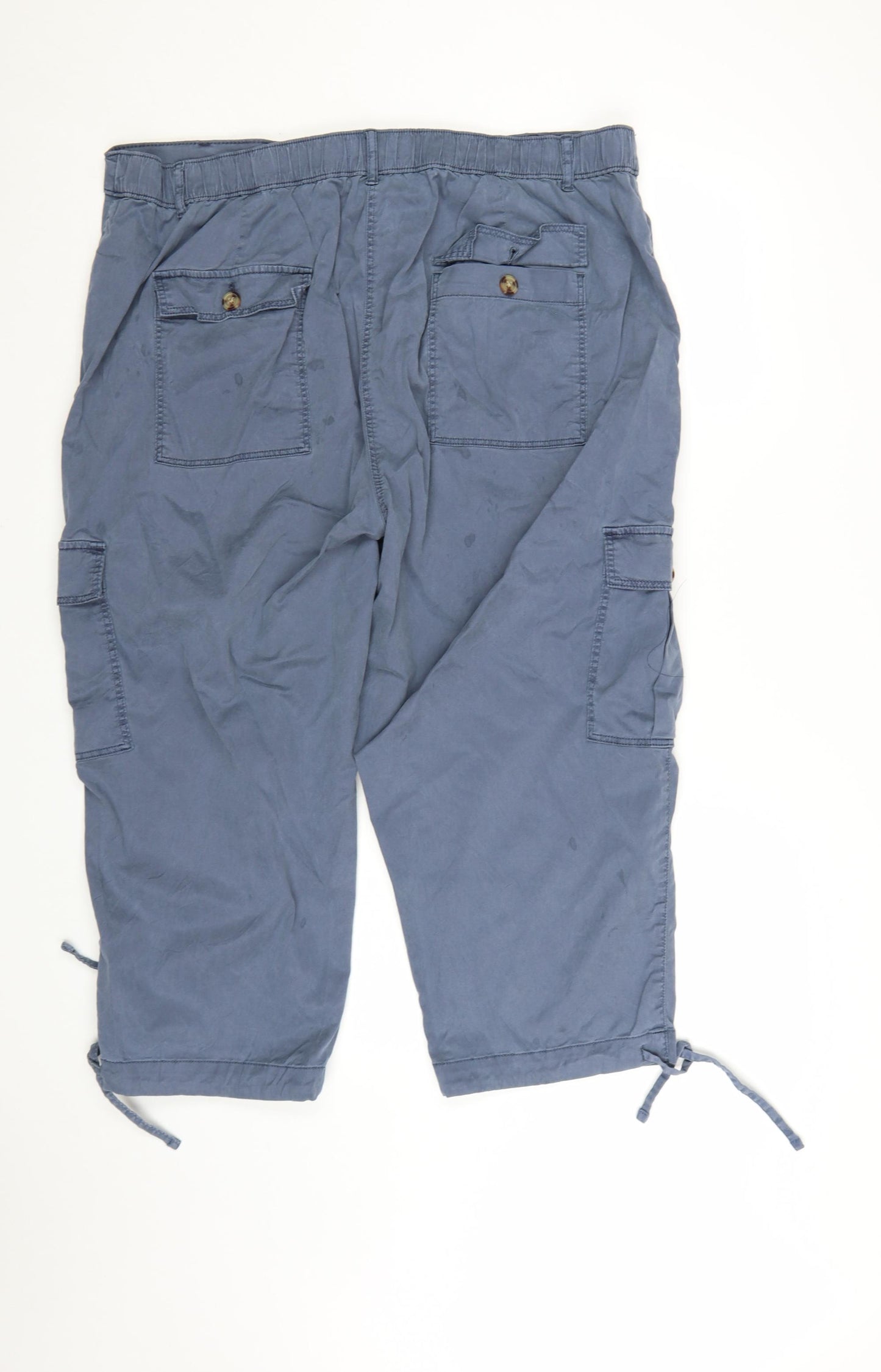 Marks and Spencer Womens Blue Size 22 Cargo Trousers