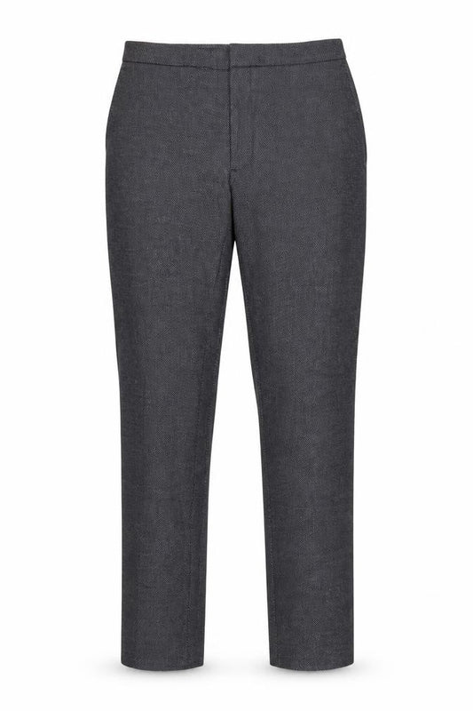 Front view of Marks & Spencer Autograph Men's Navy Slim Fit Trousers 34S