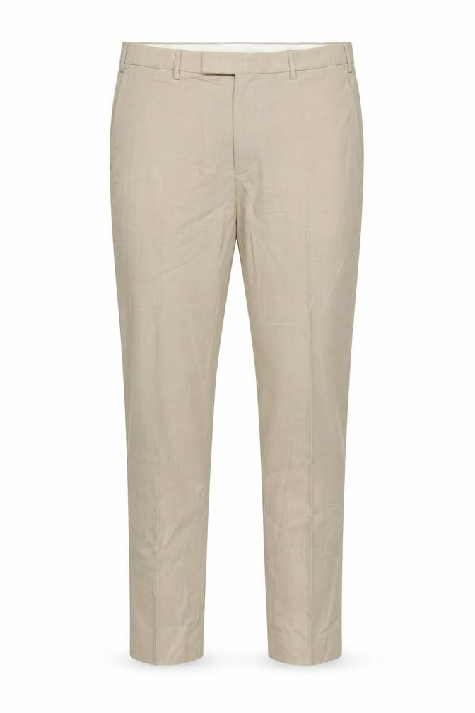 Front view of Marks & Spencer Autograph Men's Beige Wool Blend Tailored Trousers 38R