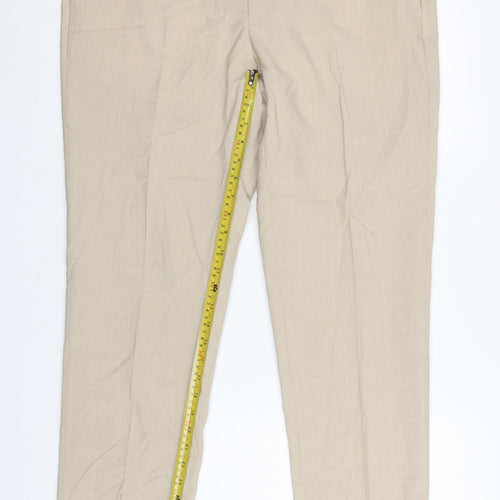 Marks and Spencer Autograph Men's Beige Wool Blend Tailored Trousers 38R
