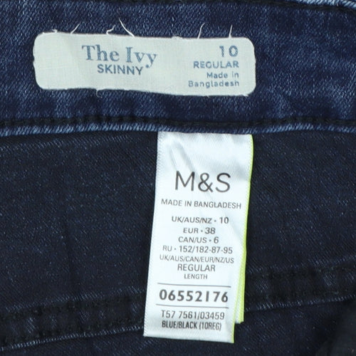 Marks and Spencer Women’s Blue Skinny Jeans Size 10 Regular Fit