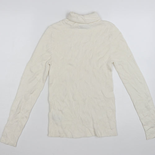 Marks and Spencer Women’s Ivory Roll Neck Slim Fit Knit Jumper Size 8