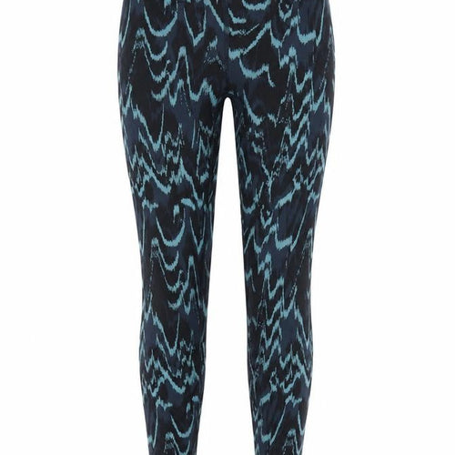 Marks and Spencer Women Blue Geometric Print Goodmove Leggings Size 6