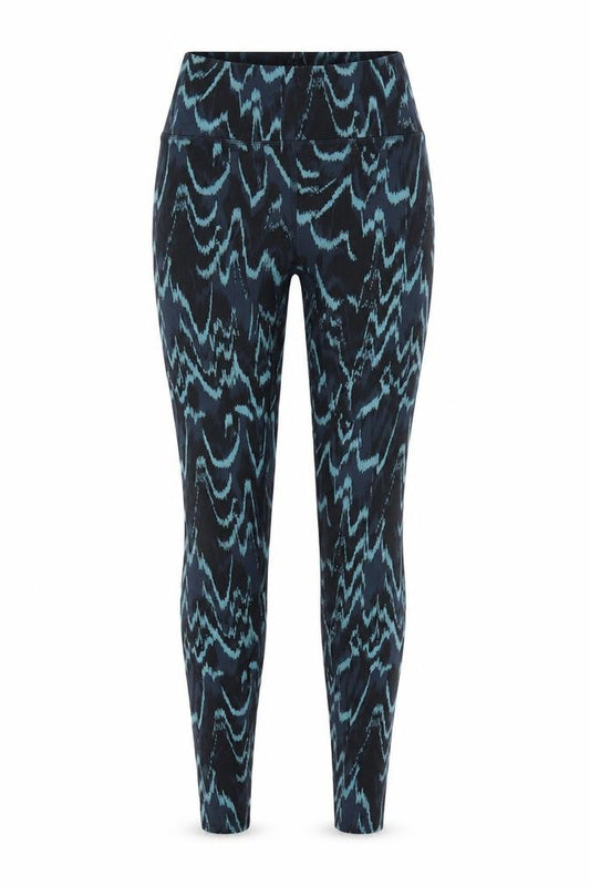 Marks and Spencer Women Blue Geometric Print Goodmove Leggings Size 6