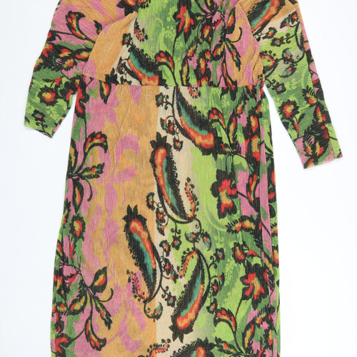 Never Fully Dressed Women's Multicoloured Paisley Midi Dress Size 22