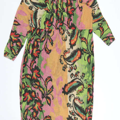 Never Fully Dressed Women's Multicoloured Paisley Midi Dress Size 22