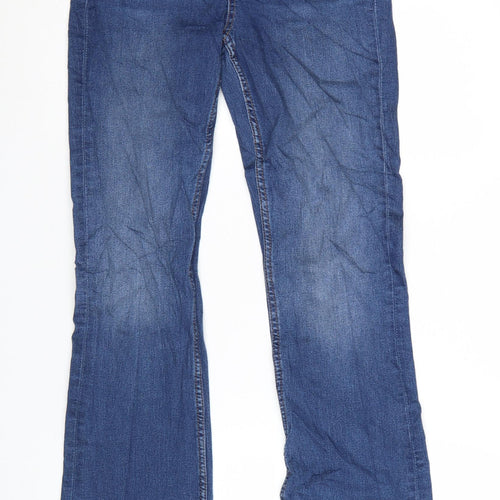 Marks and Spencer Womens Blue Bootcut Denim Jeans Size 10 Long