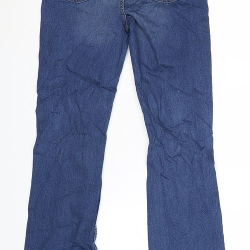 Marks and Spencer Womens Blue Bootcut Denim Jeans Size 10 Long