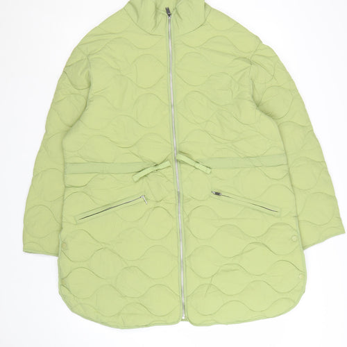 Marks and Spencer Women’s Green Quilted Mid-Length Coat Size 16