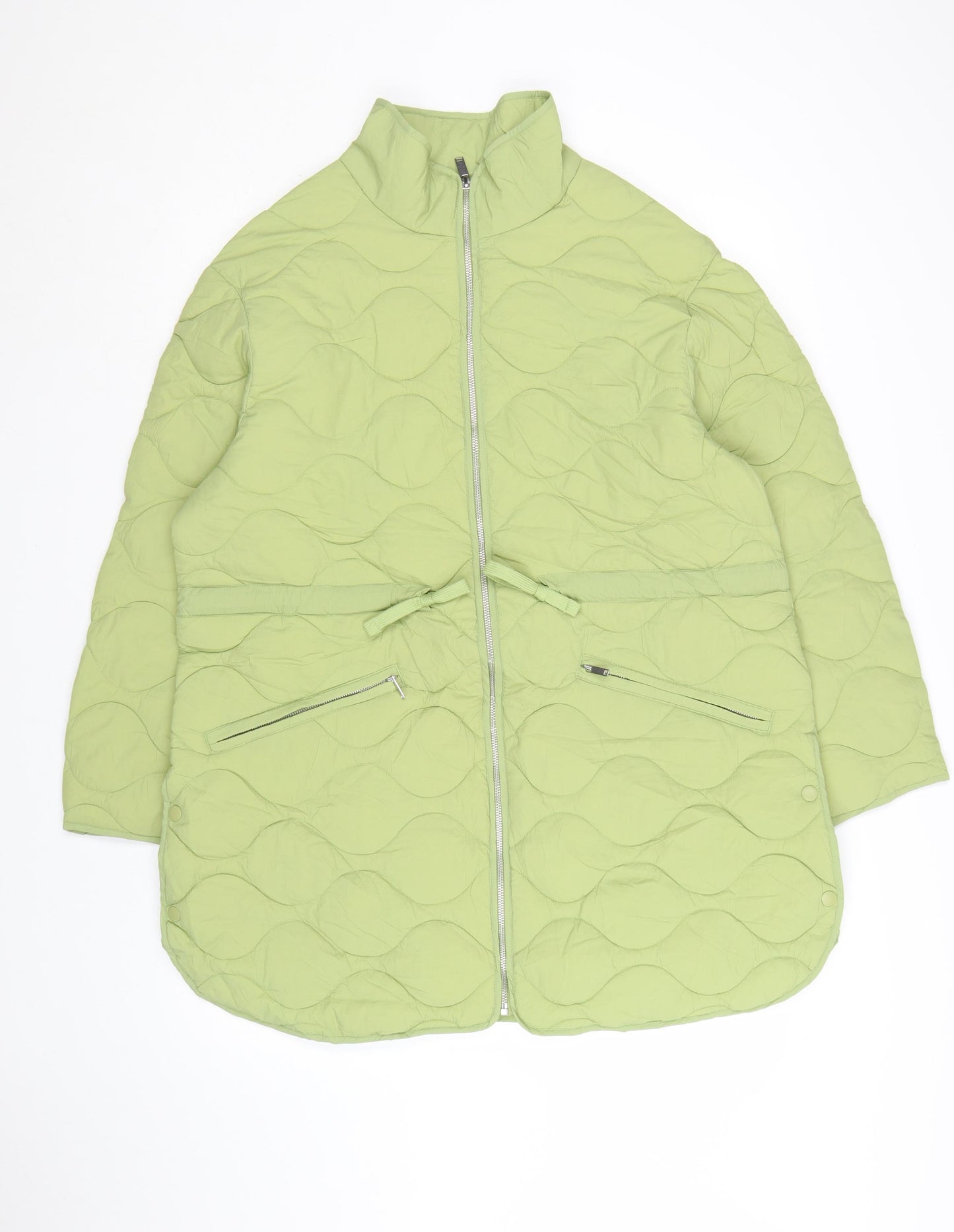 Marks and Spencer Women’s Green Quilted Mid-Length Coat Size 16