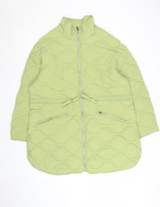 Marks and Spencer Women’s Green Quilted Mid-Length Coat Size 16