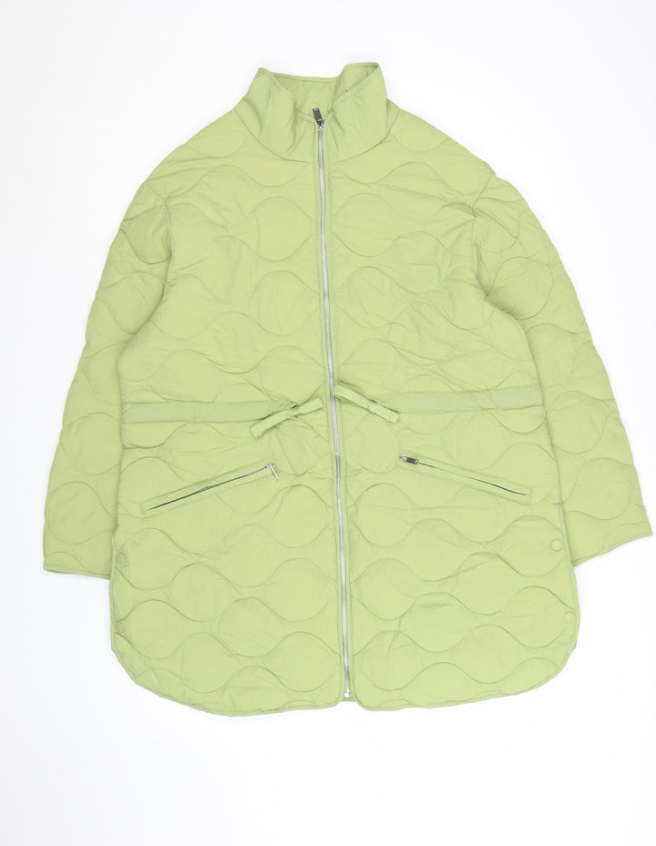 Marks and Spencer Women’s Green Quilted Mid-Length Coat Size 16