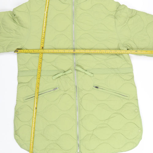 Marks and Spencer Women’s Green Quilted Mid-Length Coat Size 16