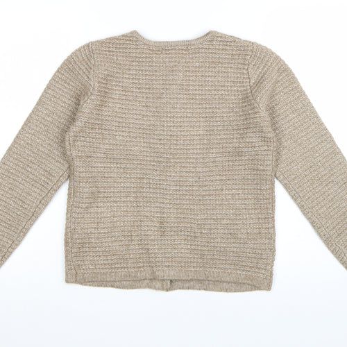 Marks and Spencer Women Beige Knit Cardigan Size S