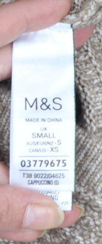 Marks and Spencer Women Beige Knit Cardigan Size S