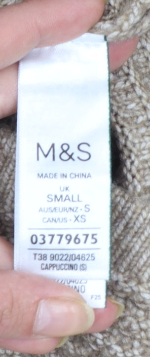 Marks and Spencer Women Beige Knit Cardigan Size S