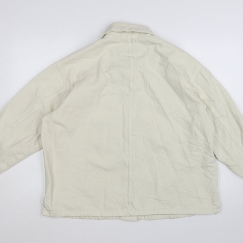 Marks and Spencer Women Beige L Basic Cotton Jacket