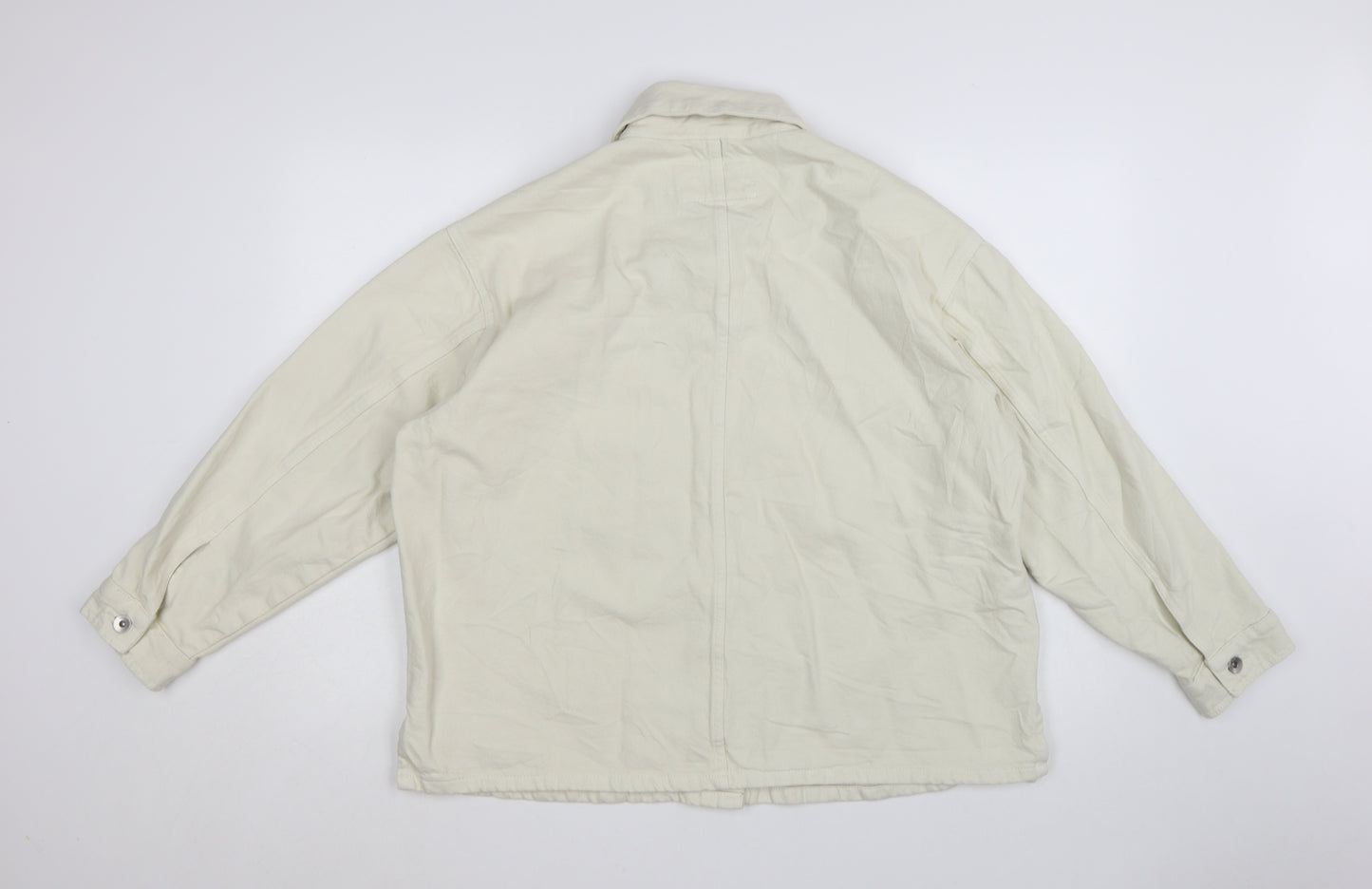 Marks and Spencer Women Beige L Basic Cotton Jacket