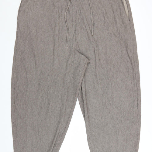 Marks and Spencer Women Brown Cropped Trousers Size 24 Short