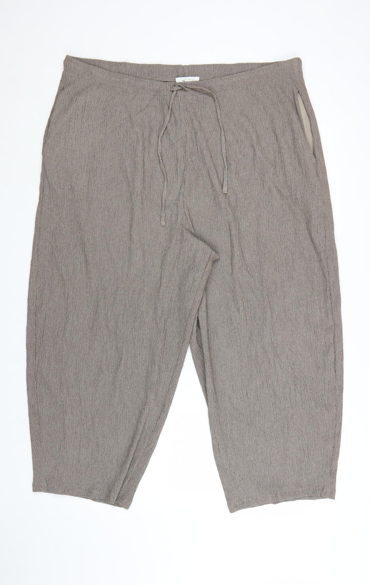 Marks and Spencer Women Brown Cropped Trousers Size 24 Short