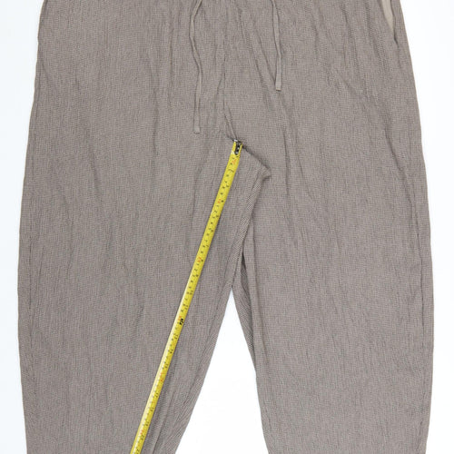 Marks and Spencer Women Brown Cropped Trousers Size 24 Short