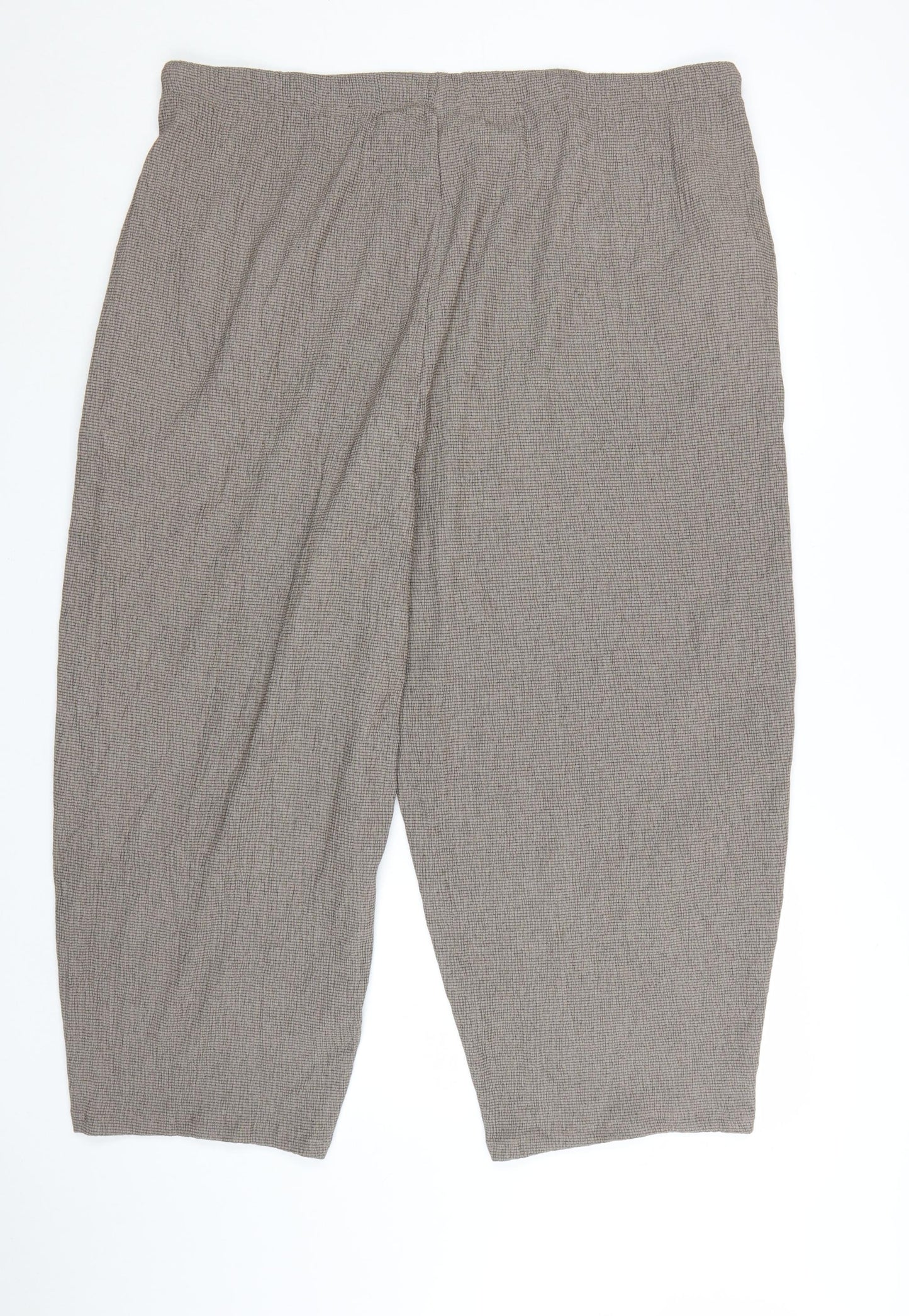 Marks and Spencer Women Brown Cropped Trousers Size 24 Short