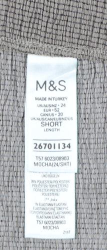 Marks and Spencer Women Brown Cropped Trousers Size 24 Short
