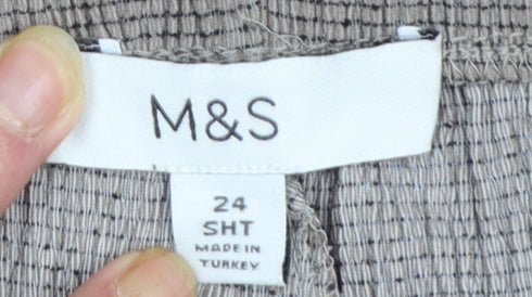 Marks and Spencer Women Brown Cropped Trousers Size 24 Short