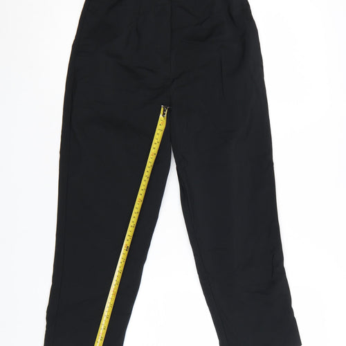 Marks and Spencer Women’s Black Size 8 Regular Cotton Blend Trousers