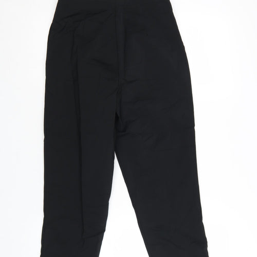 Marks and Spencer Women’s Black Size 8 Regular Cotton Blend Trousers