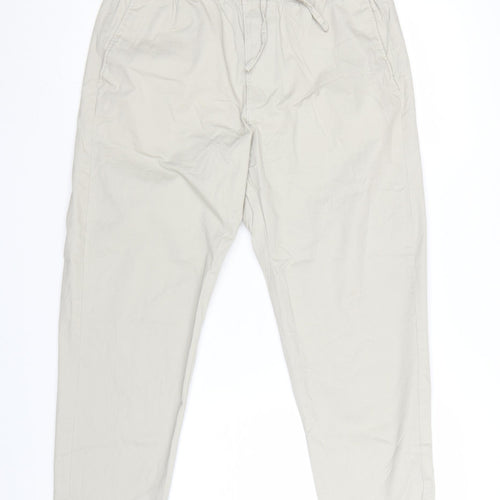 Marks and Spencer Men's Beige Chino Trousers M Regular Fit