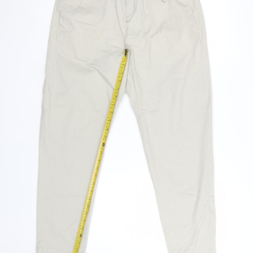 Marks and Spencer Men's Beige Chino Trousers M Regular Fit