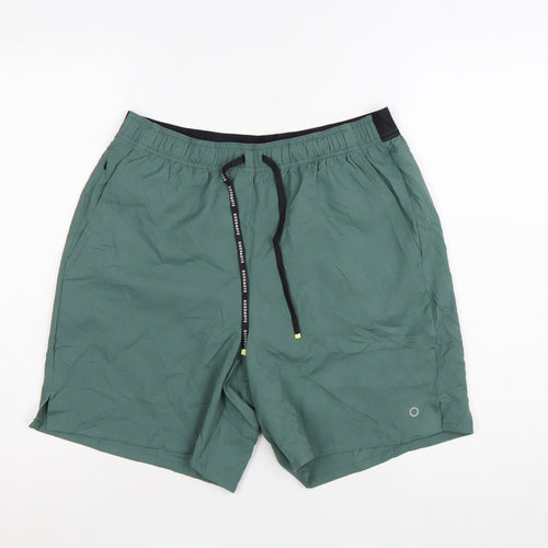 Marks and Spencer Goodmove Men's Green M Athletic Gym Shorts