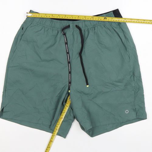 Marks and Spencer Goodmove Men's Green M Athletic Gym Shorts