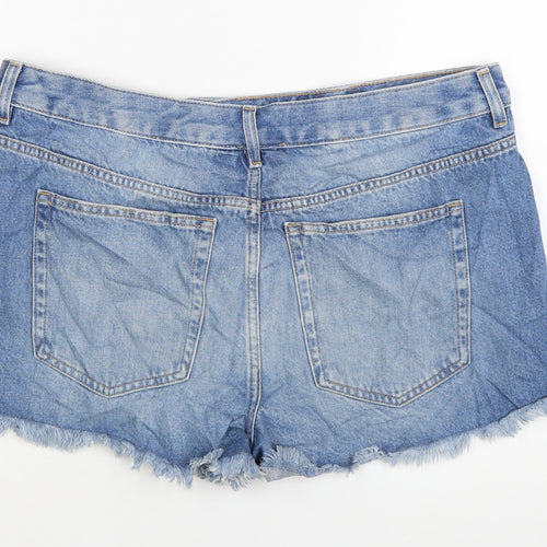Marks and Spencer Womens Blue Denim Cut-Off Shorts Size 16