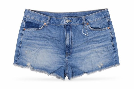 Marks and Spencer Women's Blue Denim Cut-Off Shorts Size 18