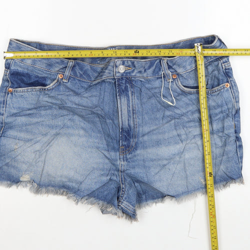 Marks and Spencer Women's Blue Denim Cut-Off Shorts Size 18