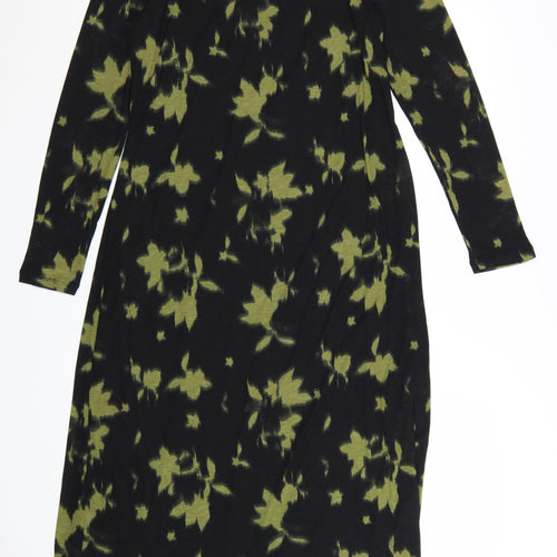 Marks and Spencer Womens Multicoloured Size 14 Long Sleeve Shift Dress