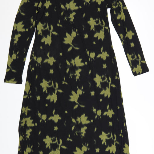 Marks and Spencer Womens Multicoloured Size 14 Long Sleeve Shift Dress