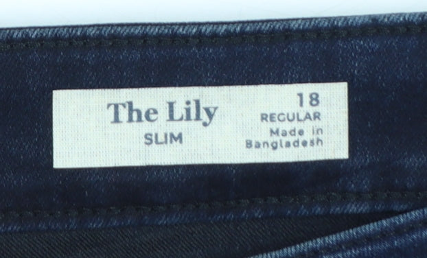 Marks and Spencer The Lily Women's Blue Slim Fit Jeans Size 18 Regular