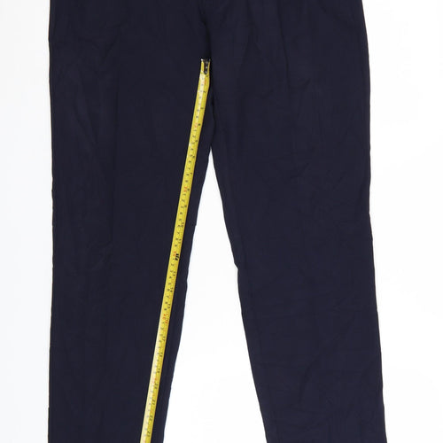 Marks and Spencer Men's Blue Slim Fit Trousers 34W 33L Polyester